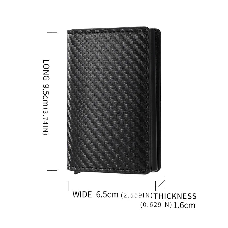 NNEOBA Carbon Fiber RFID Slim Wallet for Men